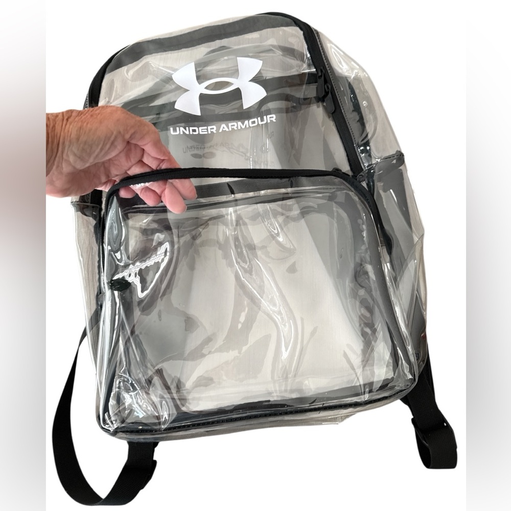Under Armour Transparent Backpack with Black Accents, EUC, Unisex Backpack - Picture 5 of 10